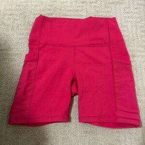 Fabletics High-Rise Bike Shorts - Hot Pink
